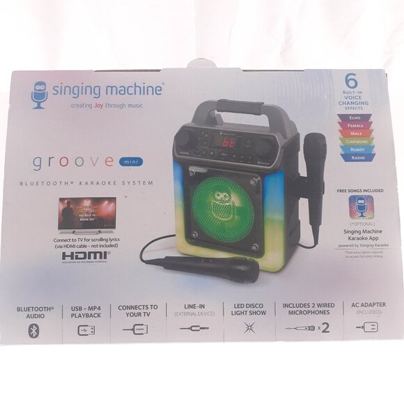 Singing Machine Groove Mini Karaoke System Bluetooth & HDMI - Picture 3 of 5